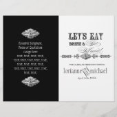 アンナリーゼダマスク – フォーマル結婚式 プログラム (正面)