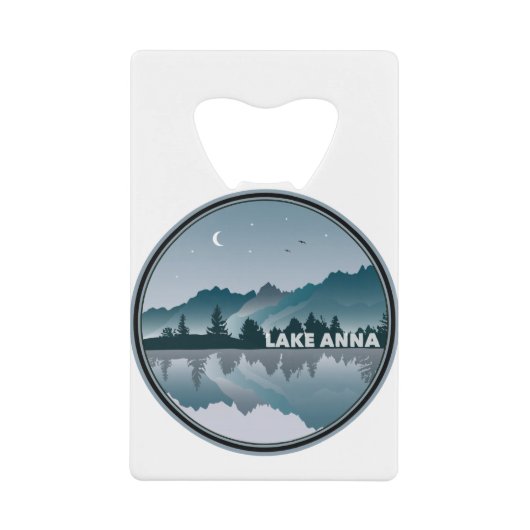 アンナヴァージニア湖リフレクション クレジットカード栓抜き (正面)