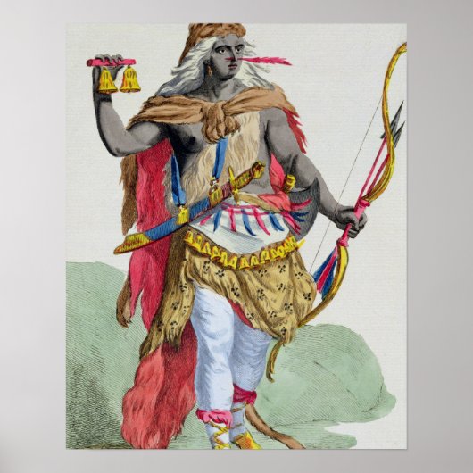 アンナ・ニジンガ女王（1583年～1663年）、『レセイル・デ・E』より ポスター (正面)