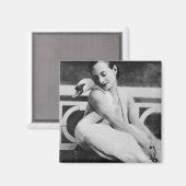 アンナ・パブロヴァと彼女のペットのスワン・ジャック， c.1905 マグネット (正面/裏面)