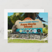 アンナ・マリア・アイランドサインへようこそ ポストカード (正面/裏面)