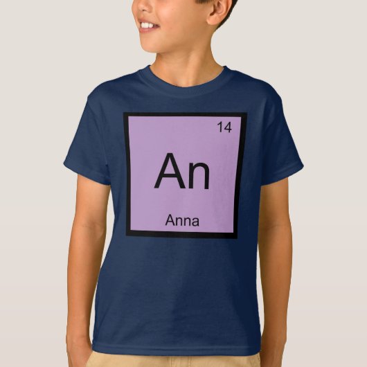 アンナ 名前 化学 元素 周期表 Tシャツ (正面)