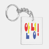 アンニョン！韓国語Hi / Hello 안녕ハングル語 キーホルダー (正面左)