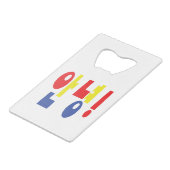 アンニョン！韓国語Hi / Hello 안녕ハングル語 クレジットカード栓抜き (裏面アングル)