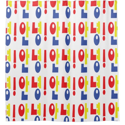 アンニョン!韓国語Hi / Hello 안녕ハングル語 シャワーカーテン (正面)