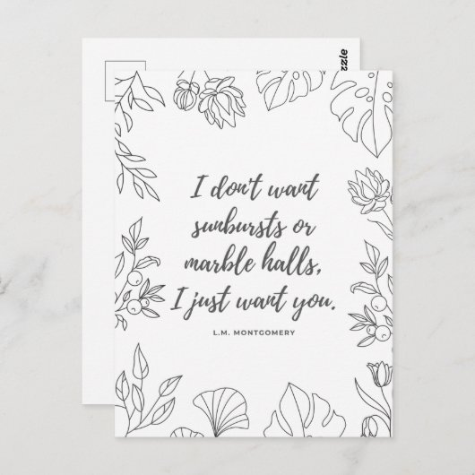 アンヌオブグリーンゲーブルズ引用文 ポストカード (正面/裏面)