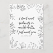 アンヌオブグリーンゲーブルズ引用文 ポストカード (正面)