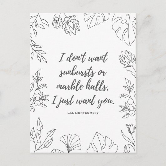 アンヌオブグリーンゲーブルズ引用文 ポストカード (正面)