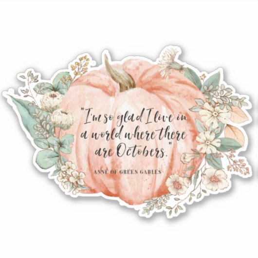 アンヌオブグリーンゲーブルズ10月引用文 シール (正面)
