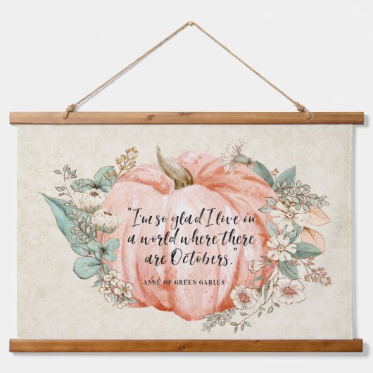 アンヌオブグリーンゲーブルズ10月引用文 吊り下げ型タペストリー (正面)