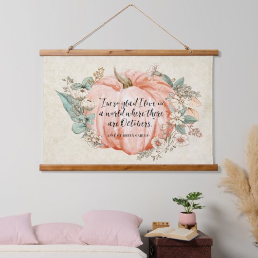 アンヌオブグリーンゲーブルズ10月引用文 吊り下げ型タペストリー (寝室)