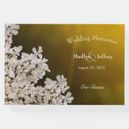 アンヌ女王レースのワイルドフラワー結婚の記憶 ゲストブック