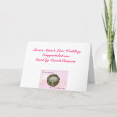 アンヌ女王レースの結婚おめでとうカード カード (裏面)