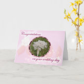 アンヌ女王レースの結婚おめでとうカード カード (黄色い花)