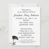 アンヌ女王レース葬儀メモリアル発表 招待状 (裏面)