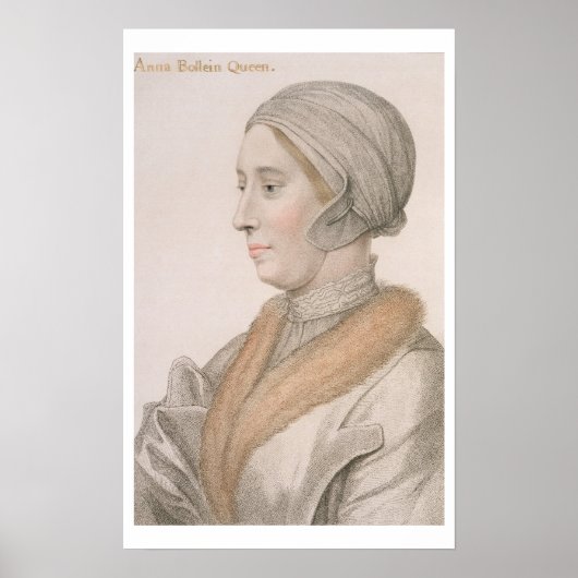 アンヌ・ボレーン（1507年～36年）はフランチェスコ・バルトールが彫った ポスター (正面)