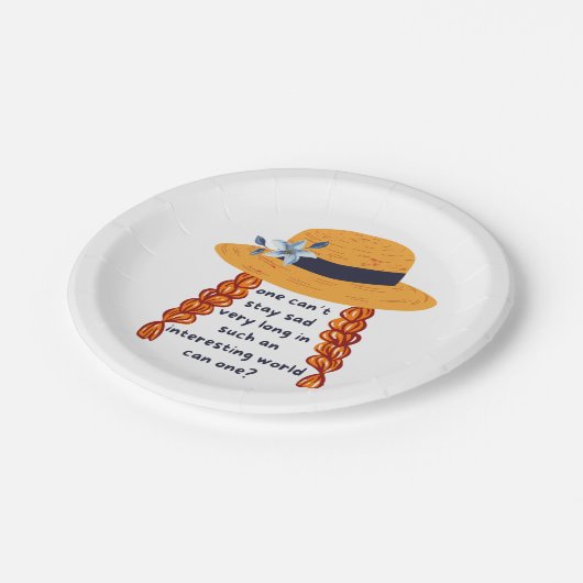 アンネオブグリーンゲーブルズシャーリーブック引用文 ペーパープレート (アングル)