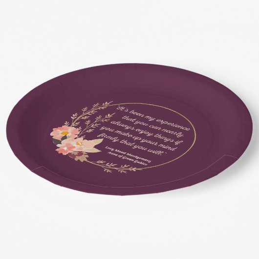 アンネオブグリーンゲーブルズ引用文I – かわいいスタイル ペーパープレート (アングル)