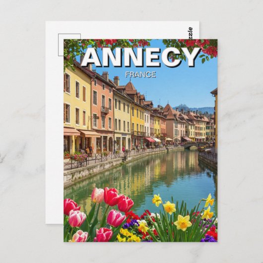 アンネシーフランスフラワートラベル ポストカード (正面/裏面)