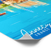 アンネシーフランスヴィンテージトラベルプレイスイラストレーション ポスター (角)