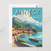 アンネシーフランス湖 ポストカード (正面/裏面)