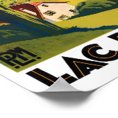 アンネシー湖フランスヴィンテージ旅行 ポスター (角)