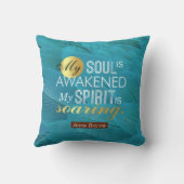 アンネブロンテ詩引用文 – 私の魂が目覚めている クッション (裏面)