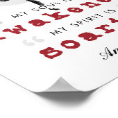 アンネブロンテ詩引用文 – 私の魂が目覚めている ポスター (角)