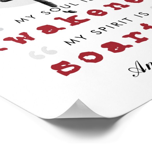 アンネブロンテ詩引用文 – 私の魂が目覚めている ポスター (角)