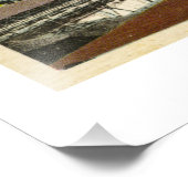 アンバサダーブリッジデトロイト、ミシガンヴィンテージポストカ フォトプリント (角)