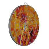 アンバーと暗い赤紫色のレインボードラゴンフライ ダーツボード (正面左)