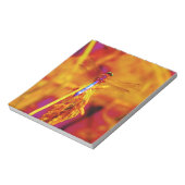 アンバーと暗い赤紫色のレインボードラゴンフライ ノートパッド (回転)