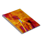 アンバーと暗い赤紫色のレインボードラゴンフライ ノートブック (右側)