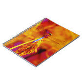 アンバーと暗い赤紫色のレインボードラゴンフライ ノートブック (左側)