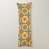 アンバーイエローのマンダラ ボディピロー (裏面 (縦))