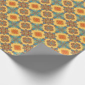 アンバーイエローのマンダラ ラッピングペーパー (角)