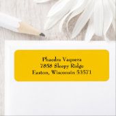 アンバーイエローシンプル差出人住所ラベル ラベル (インサイチュ)