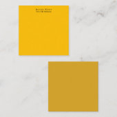 アンバーイエロープレーンエレガントプロフェッショナルモダン ノートカード (正面/裏面)