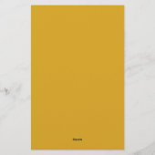 アンバーイエロープレーンエレガントプロフェッショナルモダン 便箋 (裏面)