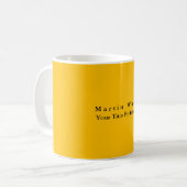 アンバーイエロープレーンエレガントプロフェッショナル コーヒーマグカップ (正面左)