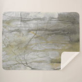 アンバーウィルズウォーターカラー抽象芸術プリント シェルパブランケット (正面(横))