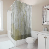 アンバーウィルズウォーターカラー抽象芸術プリント シャワーカーテン (インサイチュ)