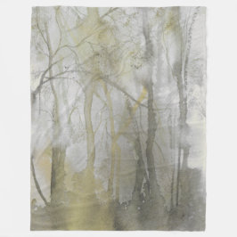 アンバーウィルズウォーターカラー抽象芸術プリント フリースブランケット