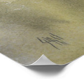 アンバーウィルズウォーターカラー抽象芸術プリント ポスター (角)