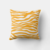 アンバーオレンジゼブラアニマルプリント クッション (裏面)
