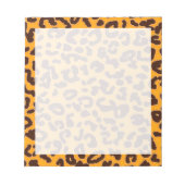 アンバーオレンジヒョウ「アニマルプリント」 ノートパッド (正面)