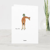 アンバーキリン&ティール(緑がかった色)フクロウ誕生日カード カード (裏面)