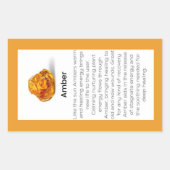 アンバークリスタル意味ジュエリー宝石パッケージ 長方形シール (正面)