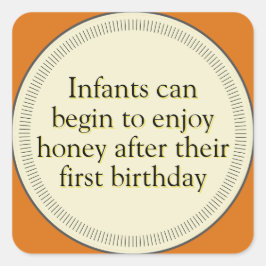 アンバーハニー乳児警告のステッカー ラウンドシール