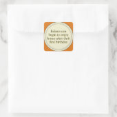 アンバーハニー乳児警告のステッカー ラウンドシール (バッグ)